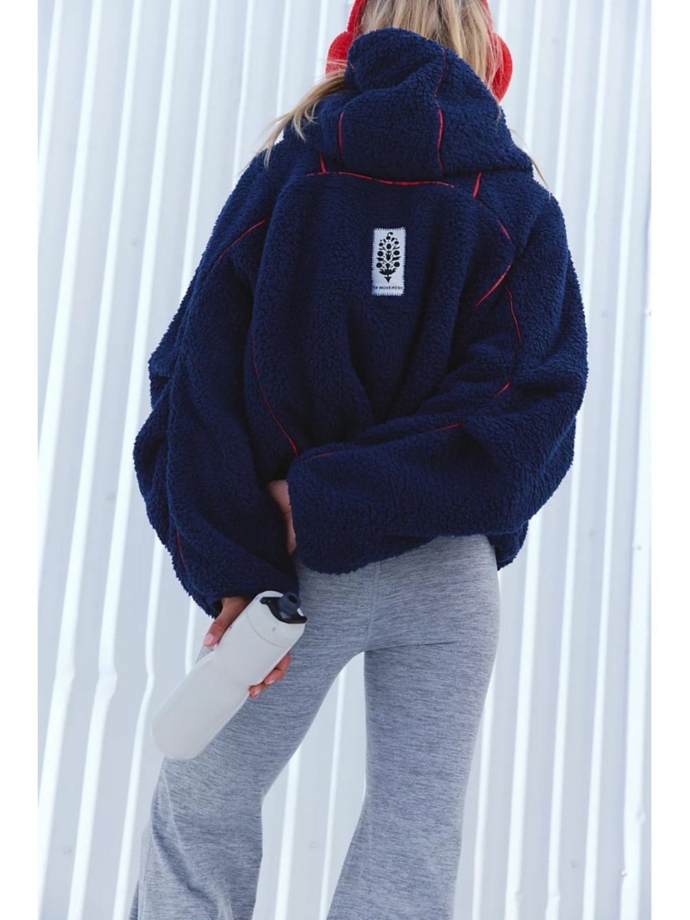 Free people Free Flow Fleece pullover jacket navy